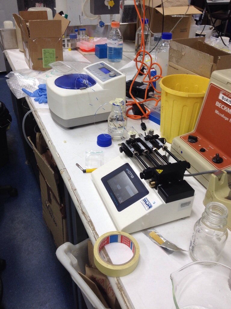 My mess that is the microdialysis system.
